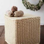 knitted pouf cubic