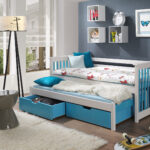 pull-out bed turquoise