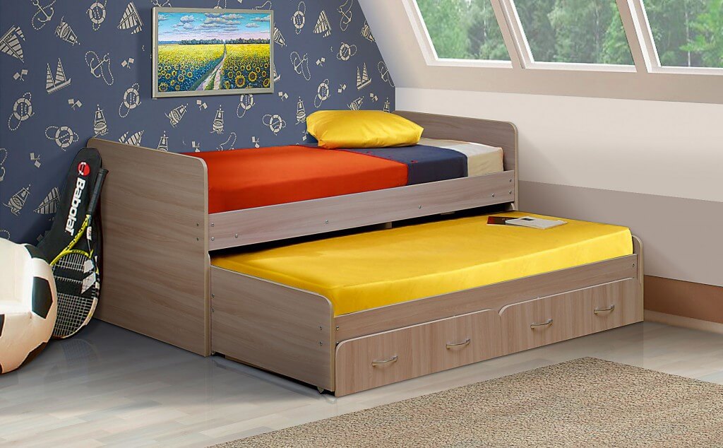 pull-out bed by the window