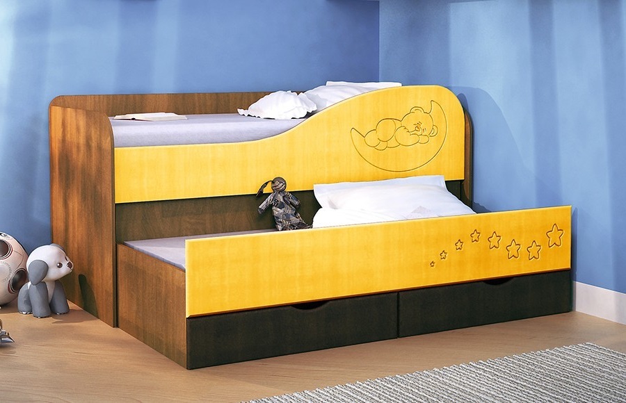 yellow bed for baby