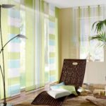 japanese curtains with armchair