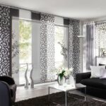 japanese curtains with black pattern