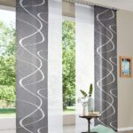 Japanese curtains gray with white pattern