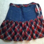 DIY jeans skirt photo decor