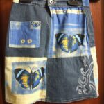 diy jeans skirt design photo