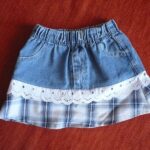 diy jeans skirt photo design