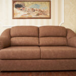 suede sofa brown