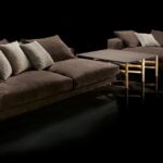 suede sofa simple