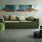 suede sofa green