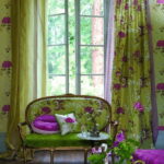 green sofa in the interior decor ideas