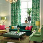 green sofa in the interior photo options