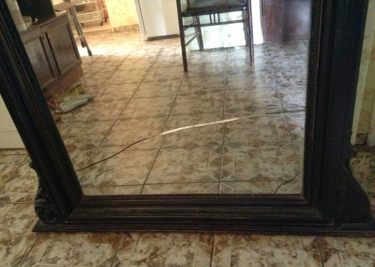 mirror cracked