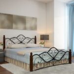 wrought iron bed black