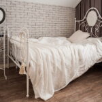 wrought iron bed white