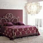 wrought iron bed burgundy