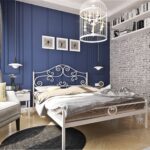 wrought iron bed high