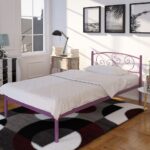 wrought iron bed purple