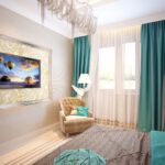 turquoise curtains for bright living room