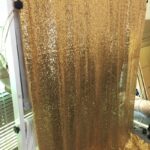 curtains golden thin