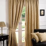 golden curtains