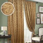 gold curtains fabric