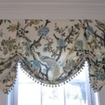 English curtains with a floral pattern