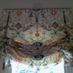 English curtains with a color pattern