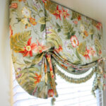 English curtains with flowers