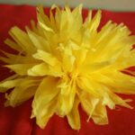 napkin appliques yellow flower