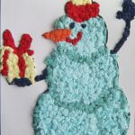 applique de serviette bonhomme de neige