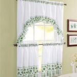 arched curtains made of linen