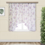 arched curtains light