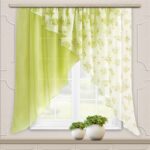 arched curtains light green