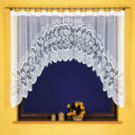 arched curtains short tulle