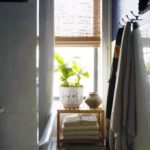 bamboo curtains in the bathroom