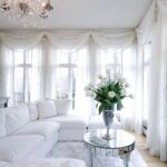 classic white curtains