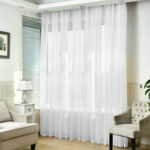 white curtains transparent