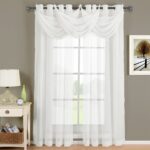 white curtains with lambrequin