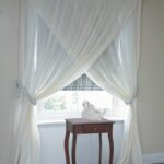 white curtains with wrap