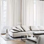 white curtains with sofa