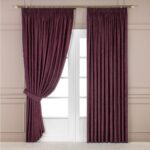 burgundy curtains interior