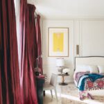 burgundy curtains sew