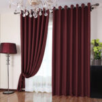 simple burgundy curtains