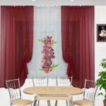 burgundy curtains modern