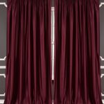 burgundy curtains blackout