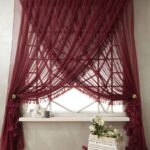 burgundy curtains thin