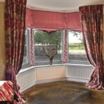 burgundy curtains