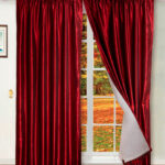 burgundy curtains corduroy