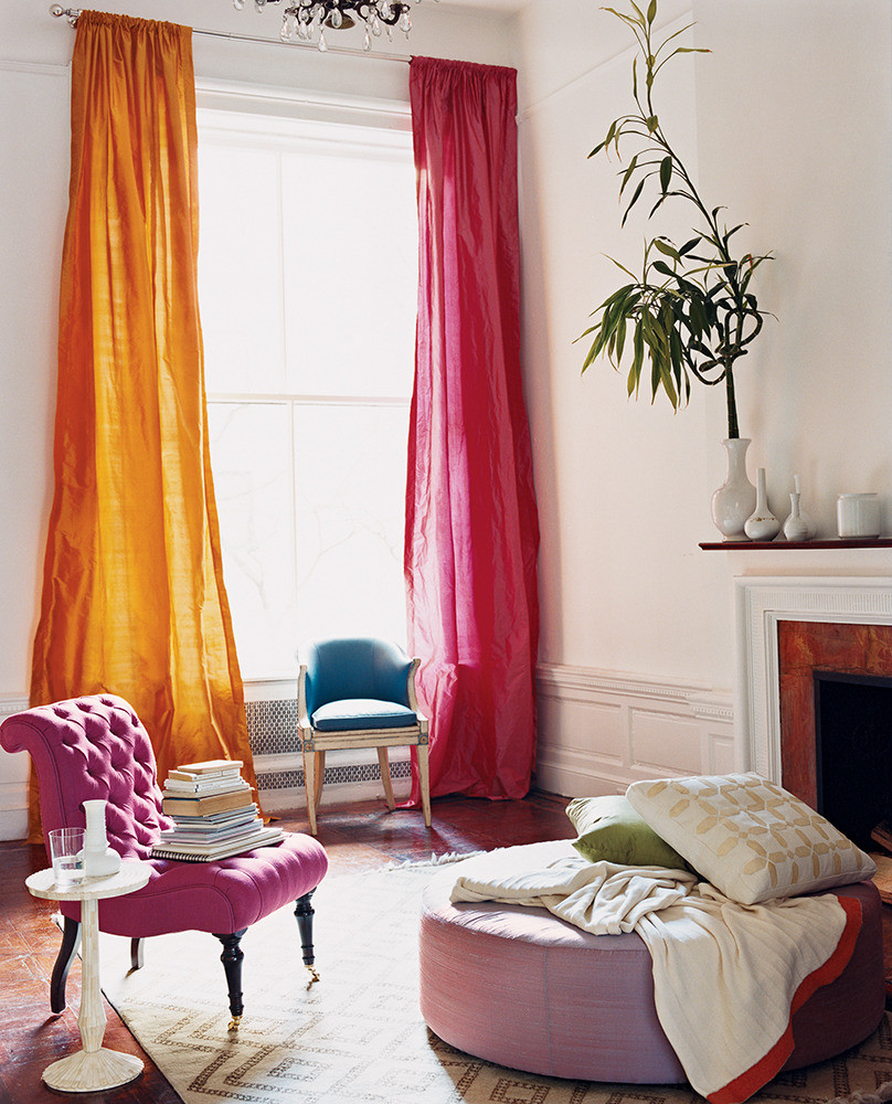 Burgundy curtains