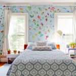 color of curtains for wallpaper decor photo